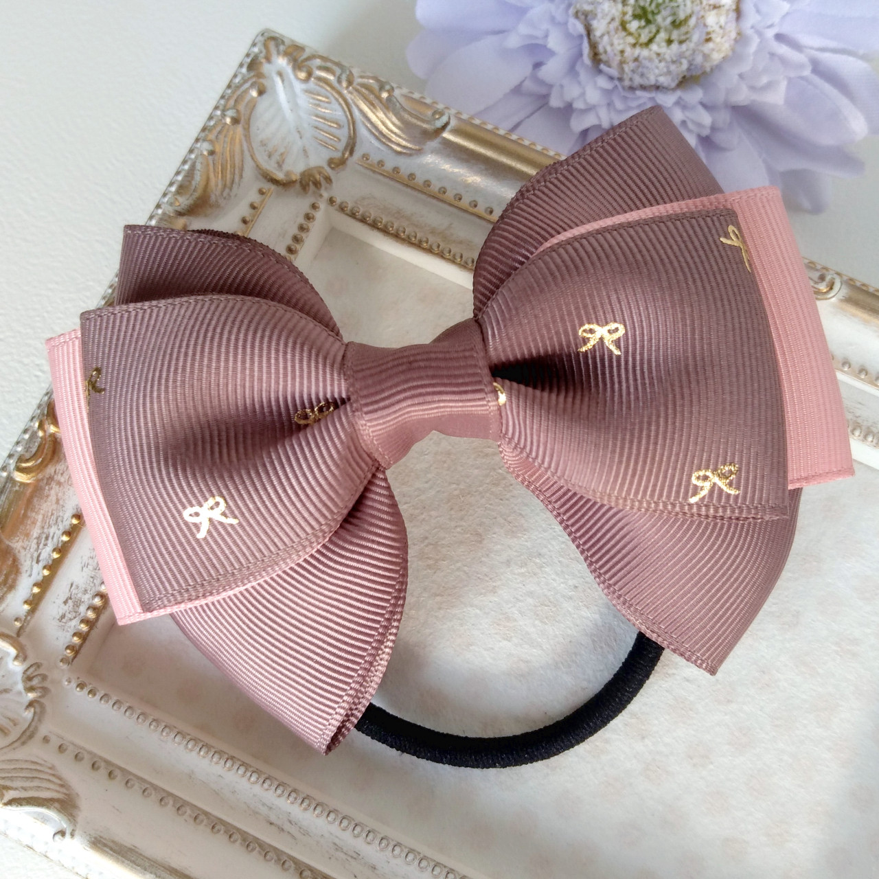 確認 たらりんヘアリボン ヘアゴム ロングリボン 1039 苺 いちご 苺