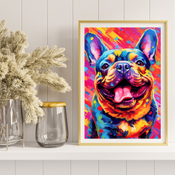 【Heavenly Life（天ノ国） - フレンチブルドッグ犬 No.2】アートポスター 犬の絵 犬の絵画 8枚目の画像