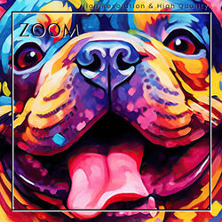【Heavenly Life（天ノ国） - フレンチブルドッグ犬 No.2】アートポスター 犬の絵 犬の絵画 3枚目の画像