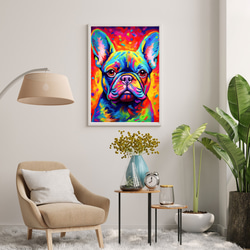 【Heavenly Life（天ノ国） - フレンチブルドッグ犬 No.5】アートポスター 犬の絵 犬の絵画 7枚目の画像
