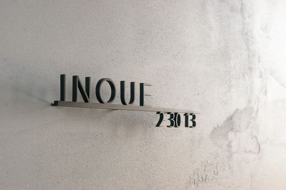 【番地付き表札】極厚ステンレス [Avenir add]切り文字 オーダーメイド 6mm厚 Avenir add お気軽にお問い合わせください