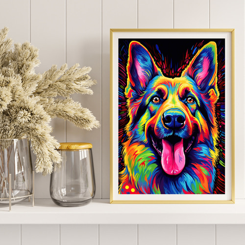 Heavenly Life（天ノ国） - ジャーマンシェパード犬 No.4】アート