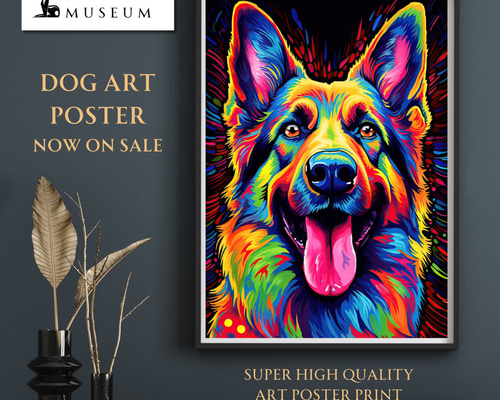 Heavenly Life（天ノ国） - ジャーマンシェパード犬 No.4】アート