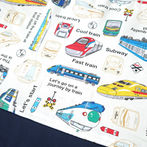 ☆リニューアル・即発送☆新幹線と電車のショルダータイプ絵本袋・図書