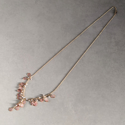 河津桜の花びらネックレス・60cm＊サージカルステンレス選択可能＊ディップフラワー 4枚目の画像