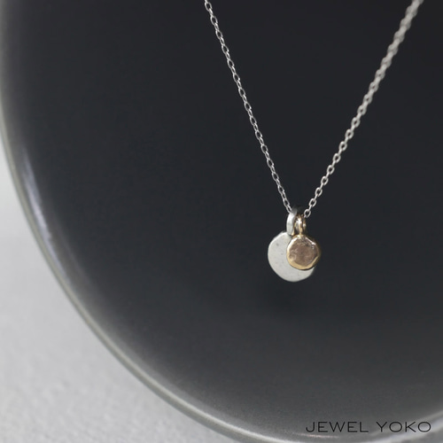 健康アクセサリー yoko K18 シルバーネックレス】calin K18ネックレス バイカラーネックレス