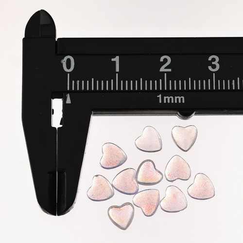ネイルパーツ ハート 6mm 紫 ラメ 500個 3D 立体 デコ レジン