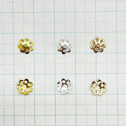 【100個】座金★8mm/ブロンズゴールド★ビーズキャップ 花座 ビーズアクセサリー 3枚目の画像