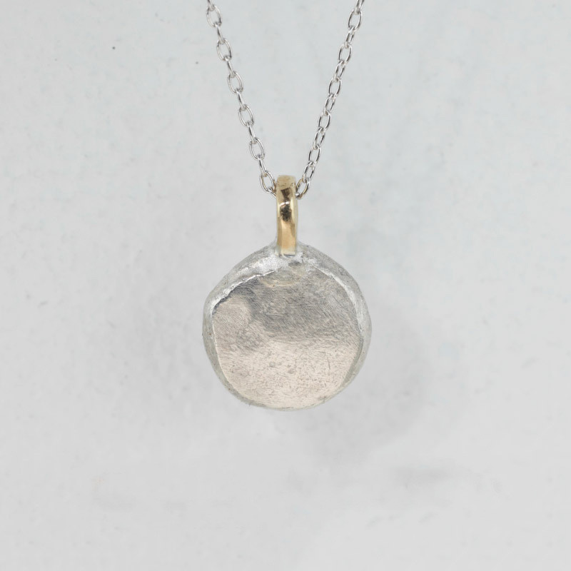 K18 silver950コンビ】rond コンビネックレス プチ 可愛い 丸 円