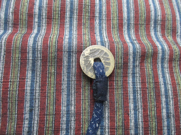 ７６０８　唐桟縞の着物で作った和風財布・ポーチ　＃送料無料 10枚目の画像