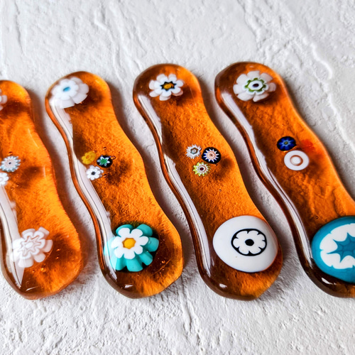 スプーンも置けるお箸置き(大）ガラス 箸・箸置き ひつじ工房 通販