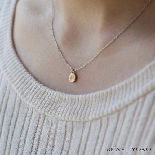 K18 シルバーネックレス】clair コンビ バイカラーネックレス プチ 丸