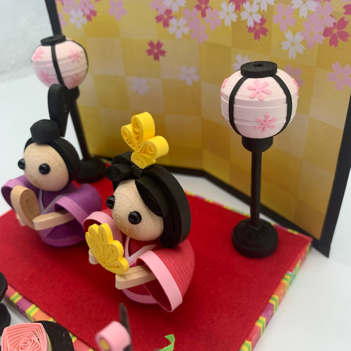 立体】ペーパークイリング ひな祭り ひな人形・雛飾り Megumi