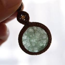 カービングアベンチュリン天然石マクラメネックレスmac369エスニックアジアンエキゾチックなアクセサリー 11枚目の画像