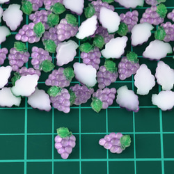 デコパーツ 果物 ぶどう 11mm 紫 200個 食品サンプル ネイル レジン ハンドメイド 手芸 パーツ BD3720 6枚目の画像