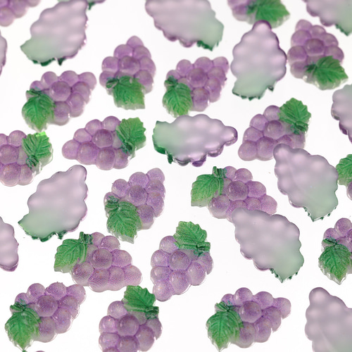 デコパーツ 果物 ぶどう 11mm 紫 200個 食品サンプル ネイル レジン