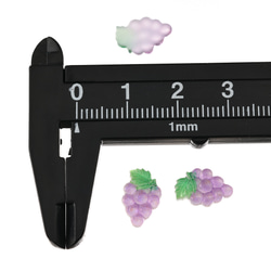 デコパーツ 果物 ぶどう 11mm 紫 200個 食品サンプル ネイル レジン ハンドメイド 手芸 パーツ BD3720 4枚目の画像