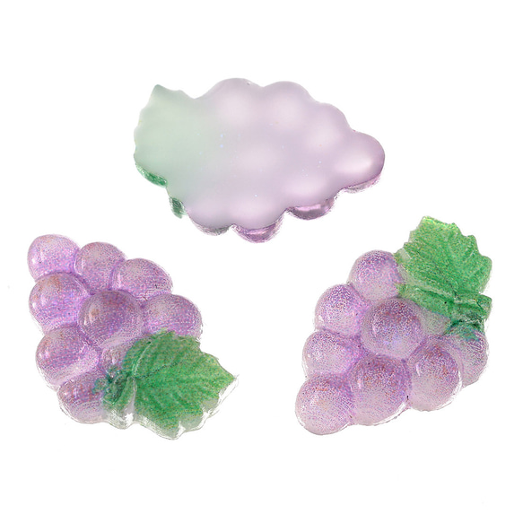 デコパーツ 果物 ぶどう 11mm 紫 200個 食品サンプル ネイル レジン ハンドメイド 手芸 パーツ BD3720 2枚目の画像