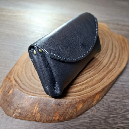 【LES CLEIAS】レザーアコーディオンウォレット イタリアンレザーのミニ財布 アコーディオンウォレット ブラック