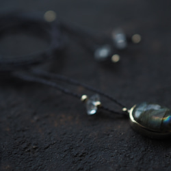 labradorite brass necklace (youfuu) 8枚目の画像