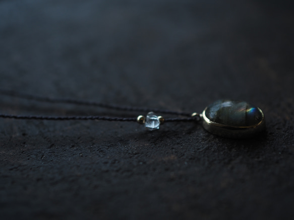 labradorite brass necklace (youfuu) 11枚目の画像