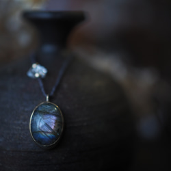 labradorite brass necklace (youfuu) 9枚目の画像