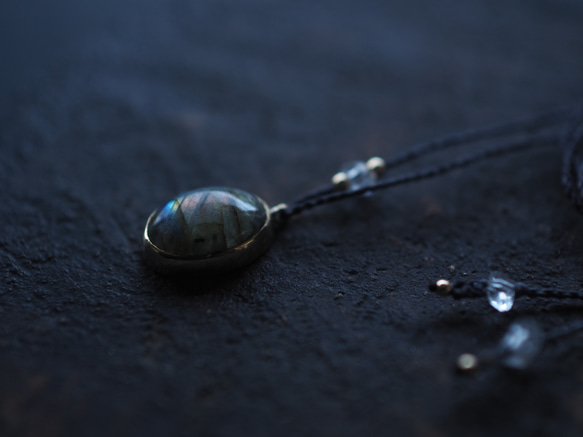 labradorite brass necklace (youfuu) 7枚目の画像