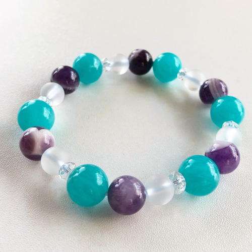 精神的な希望】【安定、安らぎ】アマゾナイト ケープアメジスト 天然石