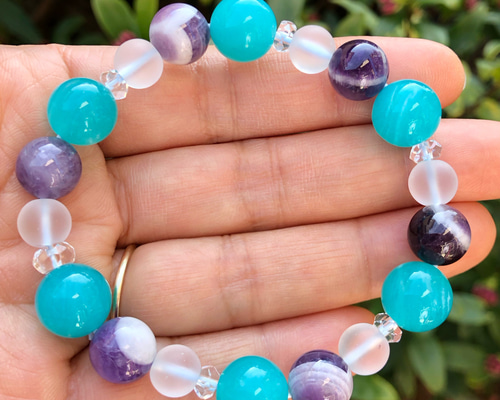 精神的な希望】【安定、安らぎ】アマゾナイト ケープアメジスト 天然石