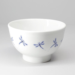 砥部焼 おしゃれ 「夫婦茶碗　(トンボ)」ペア セット 飯碗 和風 陶器 手作り 窯元 素器工房 suki-212 4枚目の画像