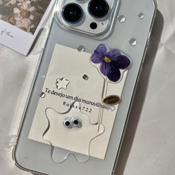 R130ぼく、お花持てるよ　　　　　　　　　　　　クリアケース　iPhone全機種対応 2枚目の画像