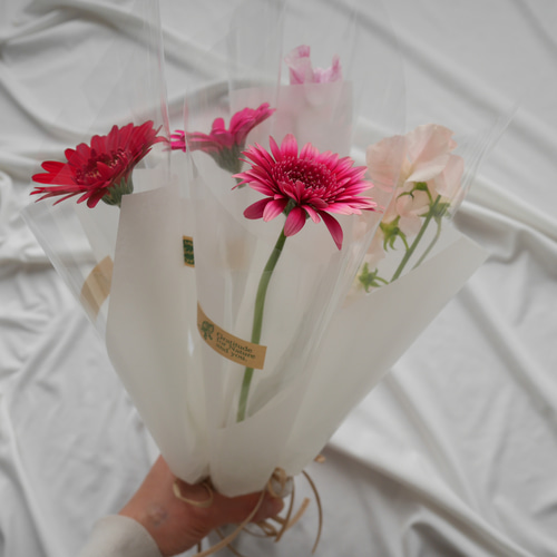 生花/2束（@¥250）/一輪花束/一本花束/お祝い/送別/卒業式/卒園式