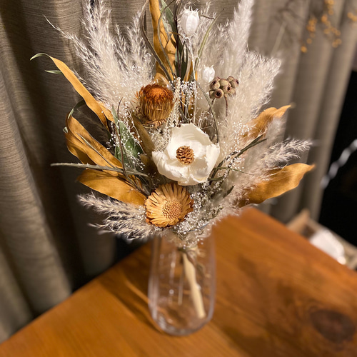 ナチュラルドライフラワースワッグ☆選べるリボン☆ドライフラワー