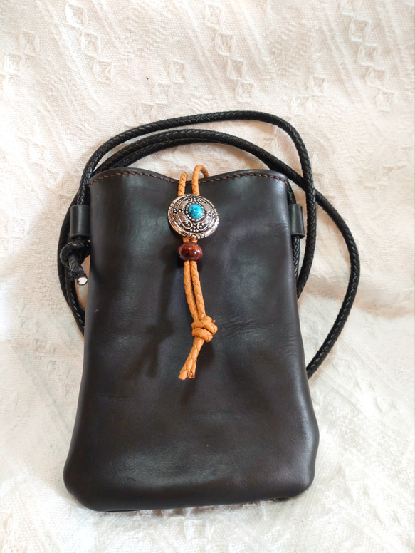 ヌメ革サコッシュMコンチョ サコッシュ StudioOQZ 通販 17283532  