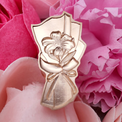 ３D シーリングスタンプ　ヘッド　プレゼントの花「リリー」 1枚目の画像