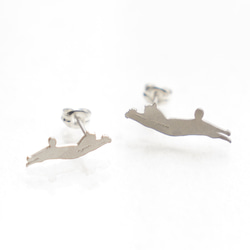 『nyan』 Pierced Earrings / SV925 ≪送料無料≫ 猫 ねこ ネコ 7枚目の画像