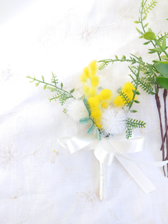 ミモザのドットブーケ【bouquet】アーティシャルフラワー 5枚目の画像