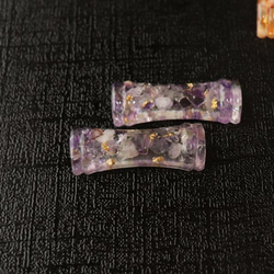 天然石材閃閃發光的筷子架 2 件套免費郵寄紫水晶紅玉髓玫瑰石英配件廚房用品桌子 第8張的照片