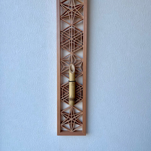 組子細工の一輪挿し＊秋田杉 天然無塗装 一輪挿し・花瓶・花器 funny