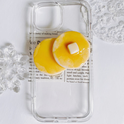 ツヤツヤはちみつホットケーキのiPhoneケース　フェイクスイーツ スイーツデコ 1枚目の画像