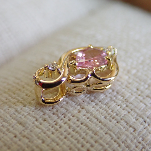 パパラチアサファイア鑑別書付！ キュート＆エレガント