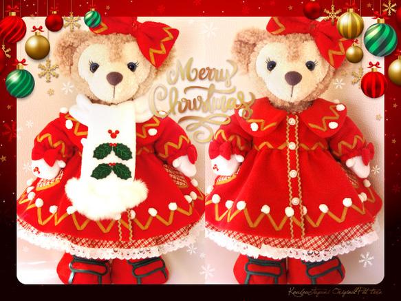 ダッフィー - ダッフィー　シェリーメイ　クリスマス　タペストリー　リース ☆ダッフィー シェリーメイ クリスマス タペストリー リース