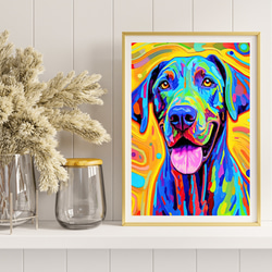 【Heavenly Life（天ノ国） - グレートデン犬 No.3】アートポスター 犬の絵 犬の絵画 8枚目の画像