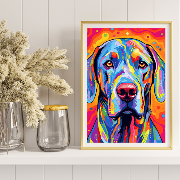 【Heavenly Life（天ノ国） - グレートデン犬 No.5】アートポスター 犬の絵 犬の絵画 8枚目の画像