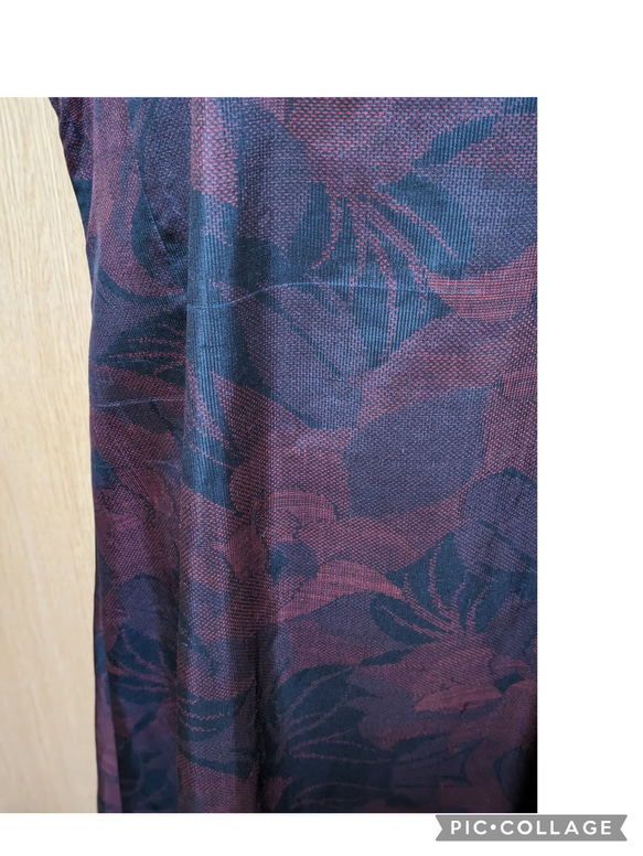 SOLD　着物リメイク　ワンピース　大島紬　M〜L 