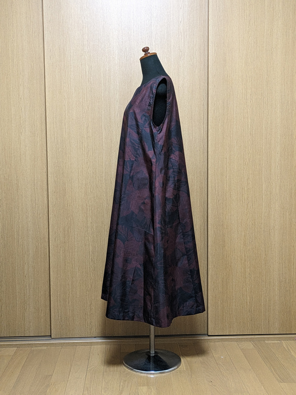 SOLD　着物リメイク　ワンピース　大島紬　M〜L 