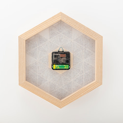 ＊組子細工の掛け時計＊　天然木　無塗装 4枚目の画像