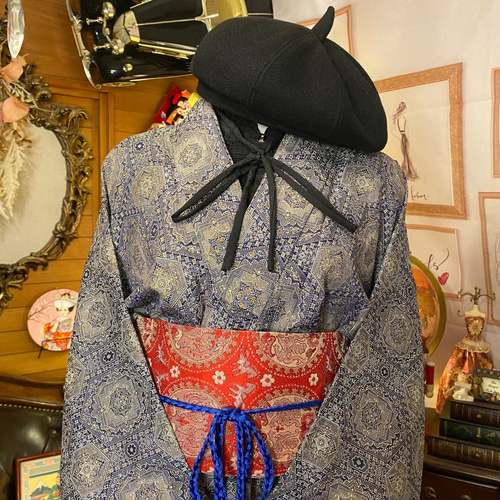 着物 ワンピース ドレス ハンドメイド リメイク 名古屋帯