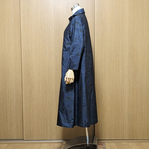 SOLD 着物リメイク ワンピース 大島紬 M〜L ワンピース さらあお