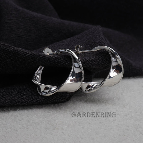シルバー) ピアス シルバー925 18KGP スタッドピアス 変形